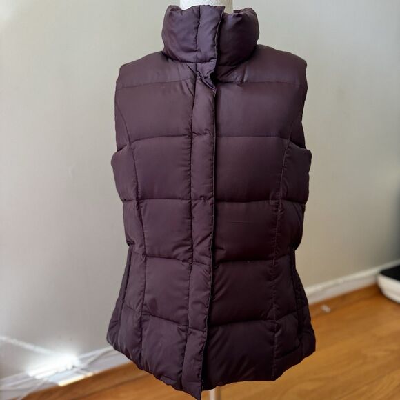 Eddie Bauer Women’s Premium Goose Down Puffer Vest Winter Cabin Cottage Brown M - Picture 1 of 16
